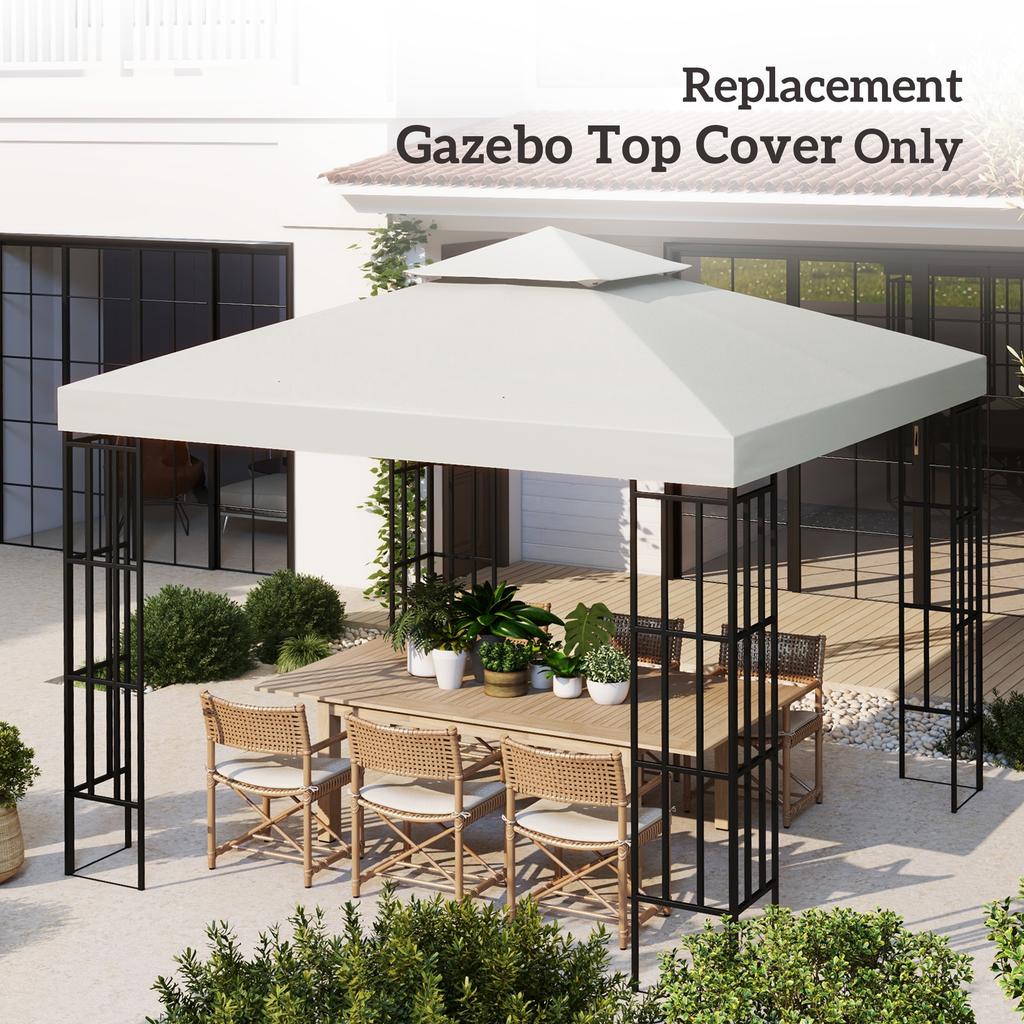 3 X 3 M Replacement Gazebo Canopy Cream White