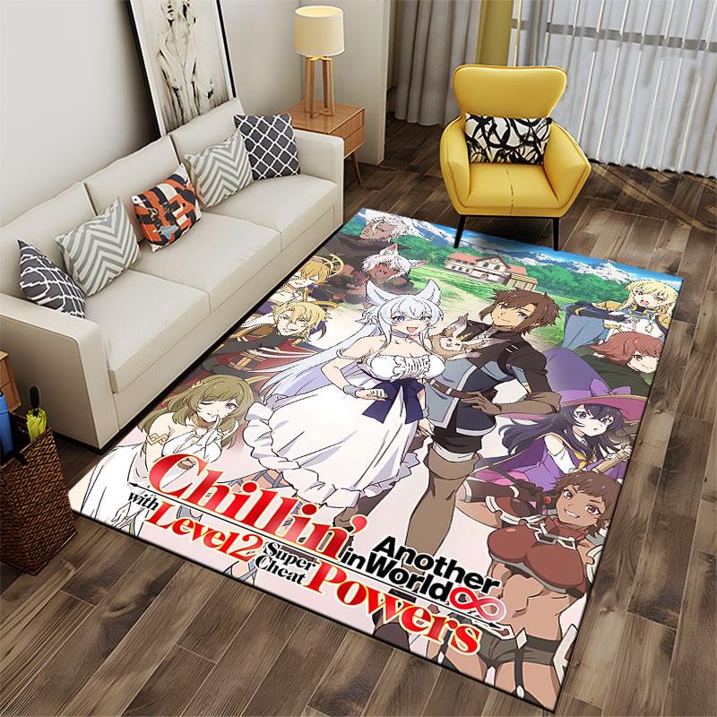 Anime Fantasy Group Carpet Design suitable as a non-slip mat for the living room or bedroom sofa