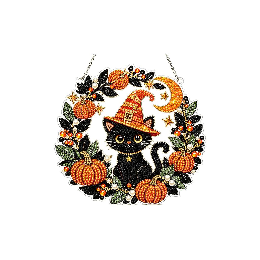 Diamond Art Hanging Decoration Set Halloween, Christmas, Thanksgiving Home Door Hanging Decor Painting