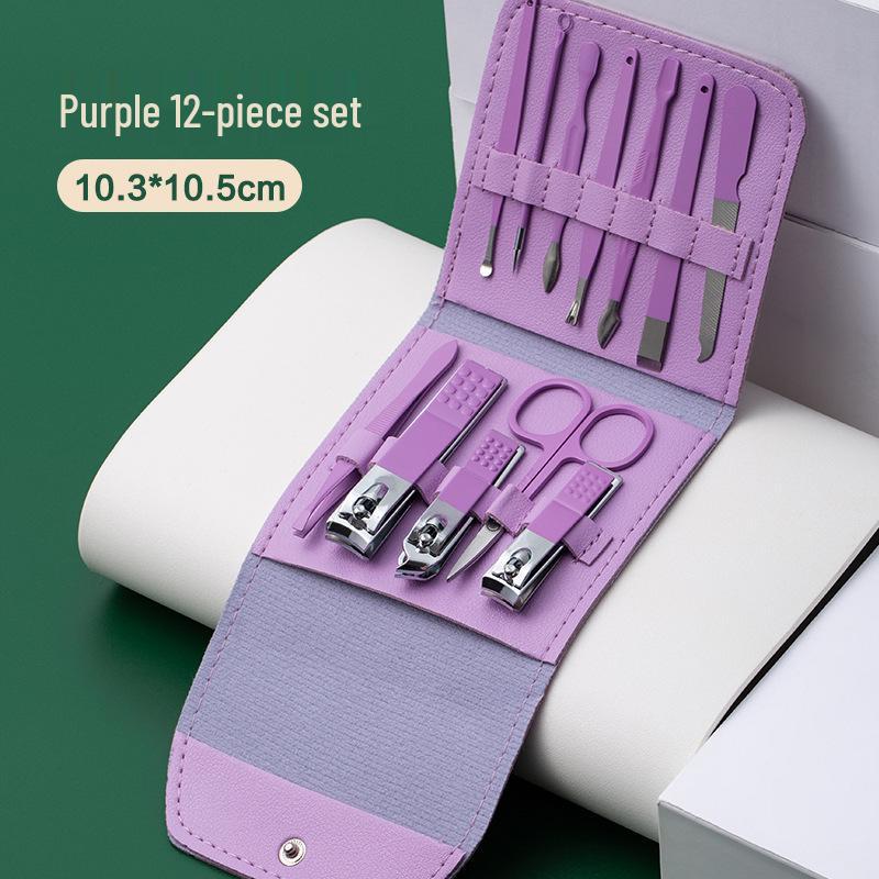 16-Piece Portable Beauty Set: Nail Clippers, Files, Manicure Pliers, Pedicure Knife, Ear Pick, Cuticle Pusher