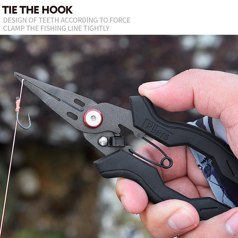 Дорожные плоскогубцы из нержавеющей стали. Многофункциональный контроллер рыбы. Нержавеющие плоскогубцы с тефлоновым покрытием. Рыболовные плоскогубцы с маленьким ртом. Инструмент для резки резьбы и открытия колец.