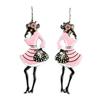 [Q1296] - Designer Sleepers 'Lilipoupettes' (doll) Black Pink - 40x17 Mm