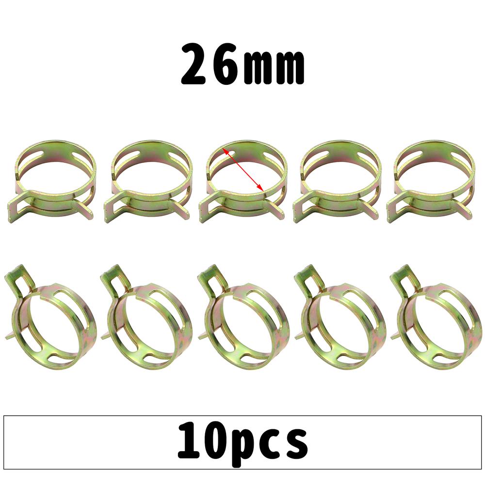 10 шт./компл. 6 мм-26 мм автомобильный топливный шланг, водопроводная труба, воздушная трубка, пружинные зажимы, зажимы для мотоцикла, скутера, квадроцикла, картинга