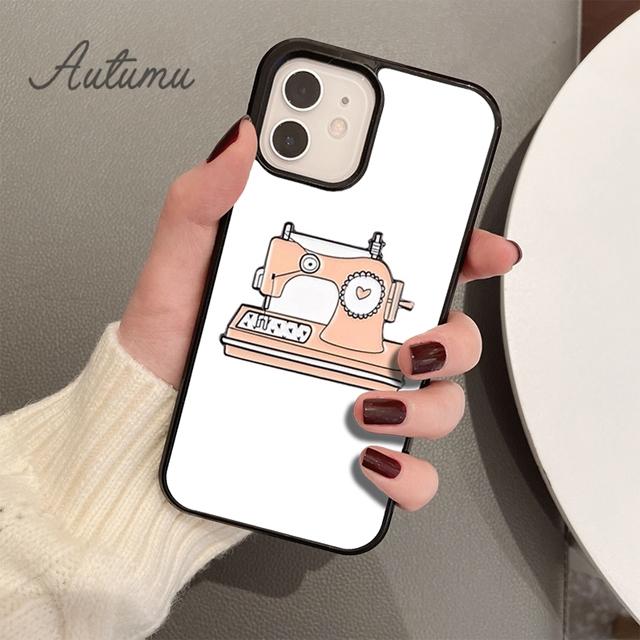 Чехол для телефона с мультяшной швейной машинкой для iPhone 11, 12, 13, 14 Pro Max mini X XR XS SE 2020 5 6S 7 8 Plus, чехол для Samsung Galaxy S21 S22