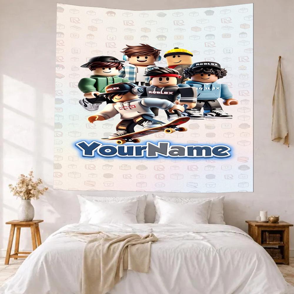 Roblox Custom Your Name Wall Decor Tapestry Art For Pet Memorial Birthdaywedding Party Backdrop Family Gift