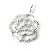 [N0314] - White 'Rosa Romantica' Silver Pendant