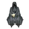 Halloween Black Robe Ornament Spooky Gothic Grim Reaper Figurine Statue Sculpture Holiday Party Home Office Desktop Decoration