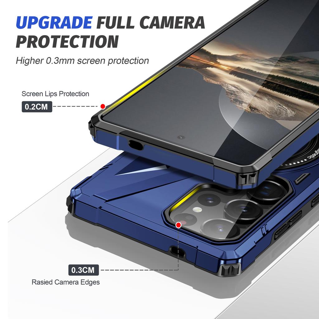 Для Samsung Galaxy S25 Ultra Магнитный чехол Подставка TPU PC Чехол для телефона