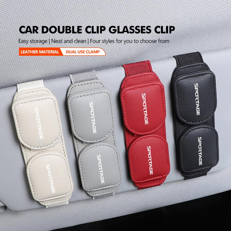 AANO1 For KIA Car Sun Visor Eyeglass Holder Card Clip Storage Accessories Stonic Picanto Sorento Stinger Soul Spectra Carens