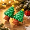 Mini Tree Fidget Toy Retractable Christmas Longsword Toy, 3D Printed Xmas Stress Relief Keychain, Holiday for Backpack Charm