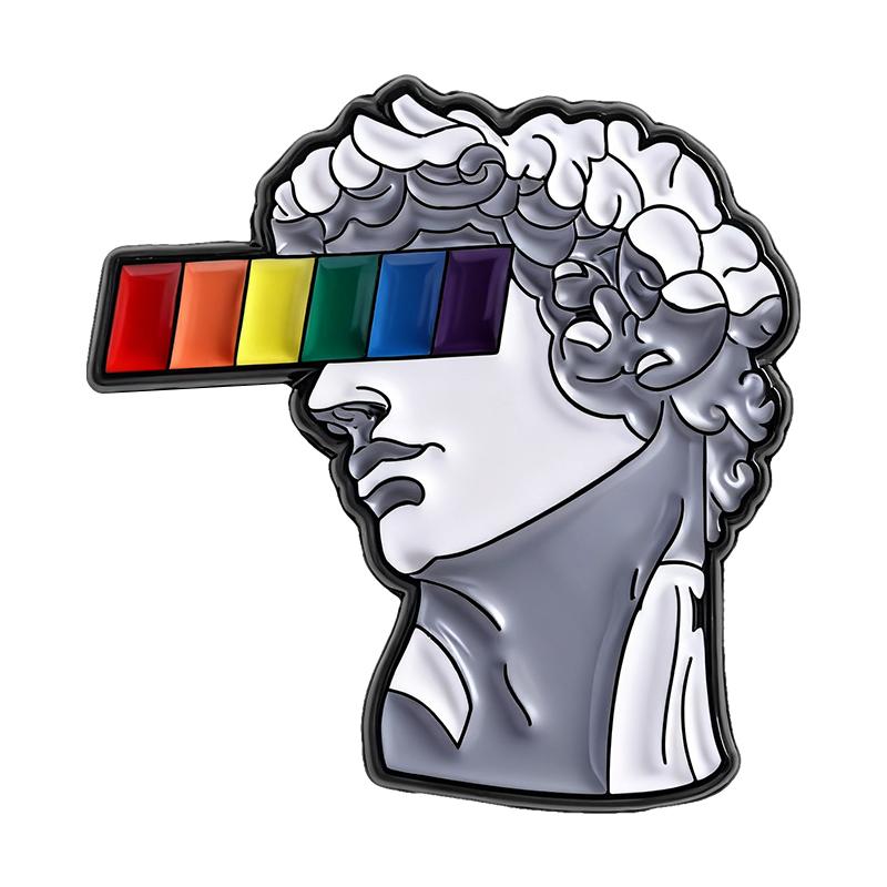 Art Sculpture Head Enamel Pins Custom Creative Celebrity Brooches Lapel Badges Clothes Funny Jewelry Gift for Friends