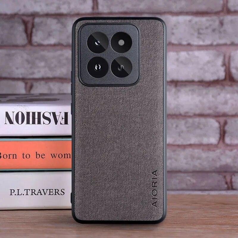 Чехол для Xiaomi 14 13T 12T Pro 13 Ultra, роскошный текстильный кожаный чехол для телефона, чехол для xiaomi 14 pro, чехол