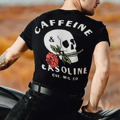 Футболки Harajuku Gothic Skulls мужские свободные топы с короткими рукавами свободные футболки в стиле хип-хоп-панк мужские футболки XS-4XL летние футболки Ropa Hombre