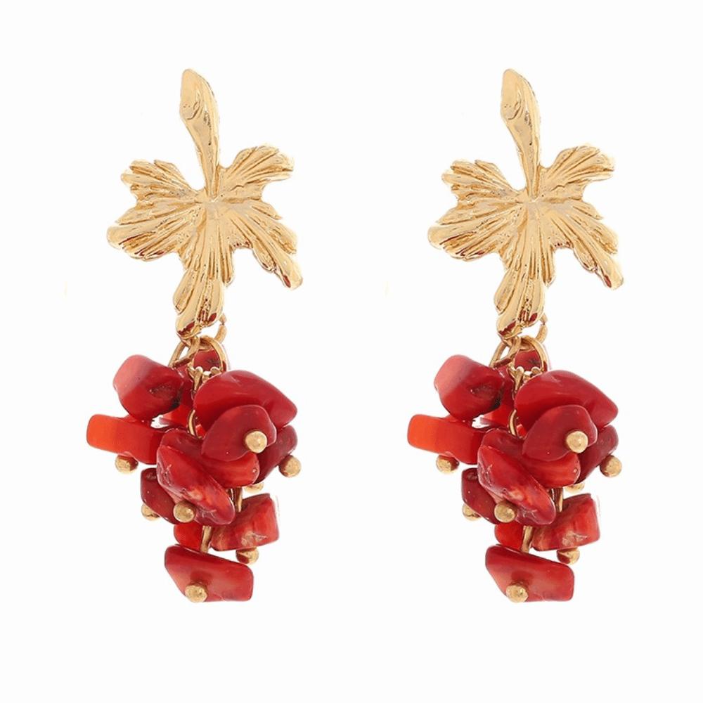 1 Pair Colorful Design Beaded Earrings Water Drop Shape Water Drop Earrings Special Occasions