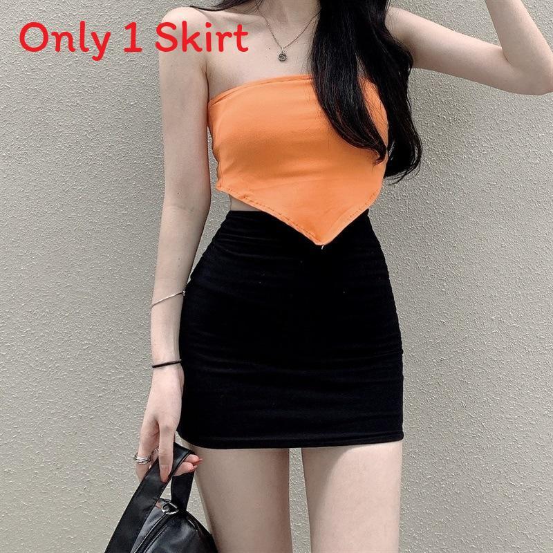 Summer Womens Bodycon Skirt With Zipper And Stretch Polyester For Casual Wear