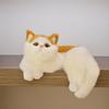 Simulation Furry Cat Ornament Plush Animal Figurine Realistic Fluffy Kitten