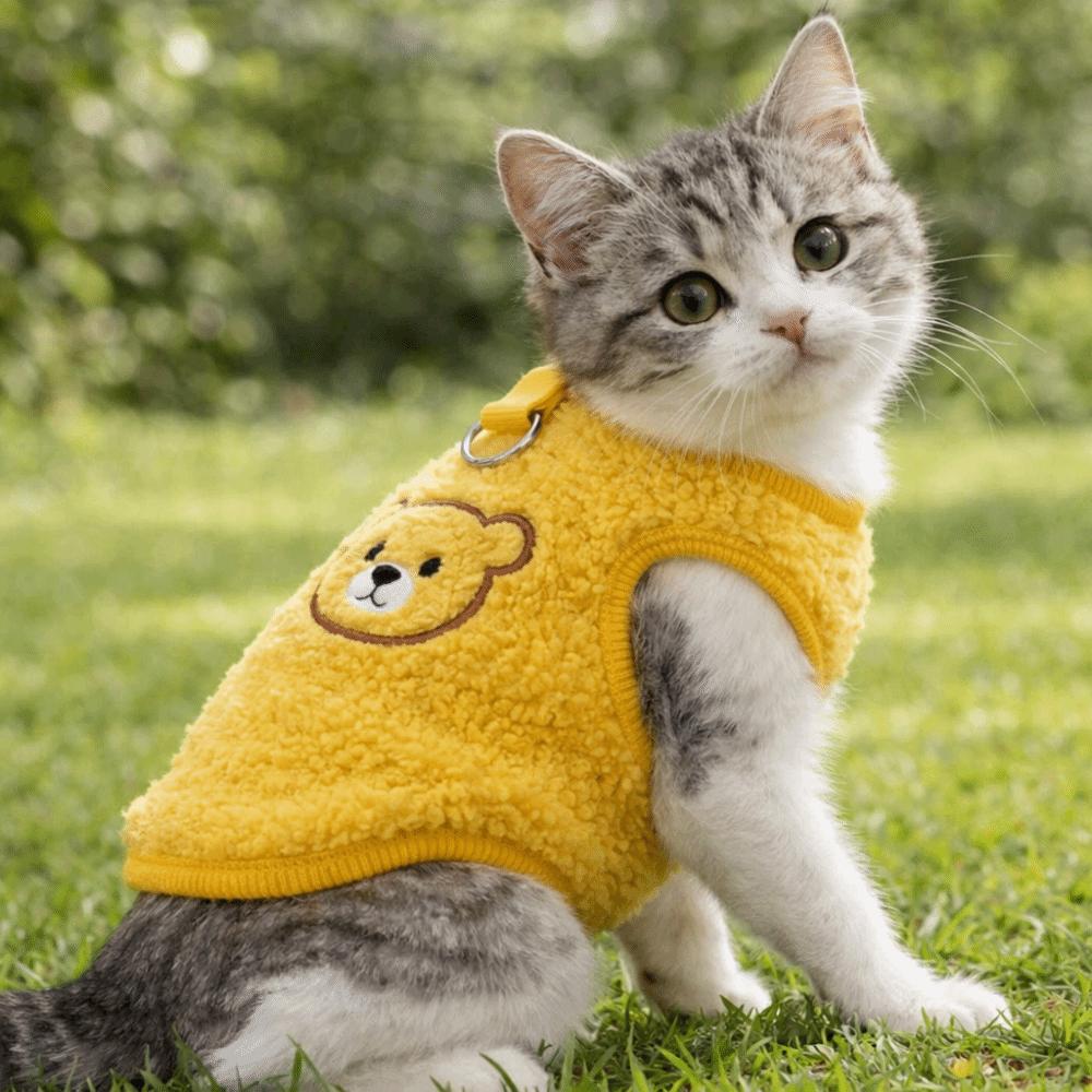 Thickened Cat Sleeveless Vest Warm Dog Fleece Coat Cozy Puppy Jacket Winter Season
