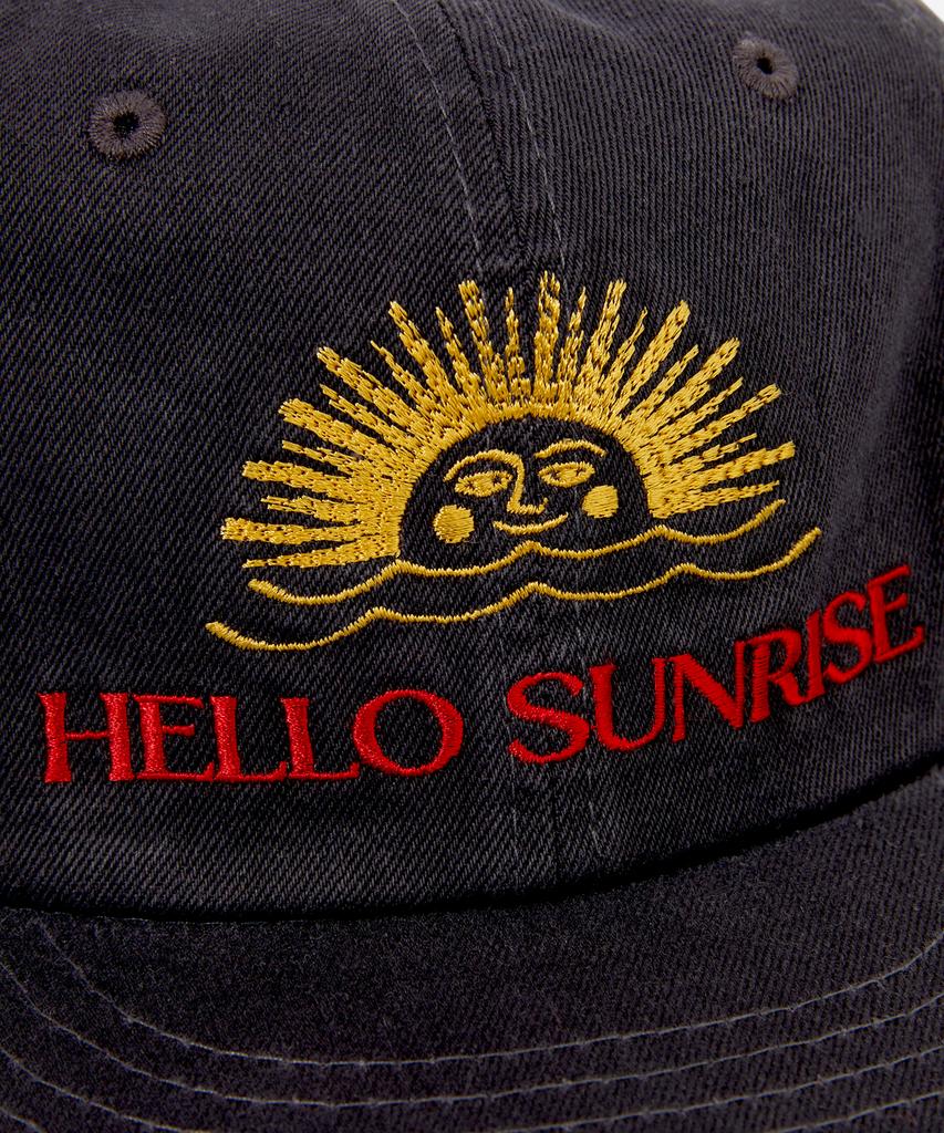 Кепка HELLO SUNRISE, стираная, двухцветная, с логотипом, 6-панельная_Угольный