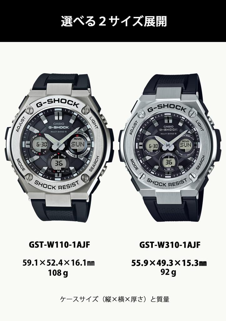 [Casio] Часы G-Shock [Оригинальный отечественный продукт] G-STEEL Radio Solar GST-W110-1AJF Черный