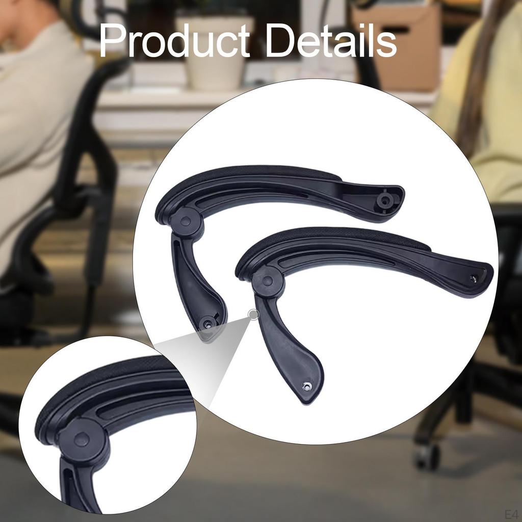 1 Pair Office Chair Adjustable Arms, Armrests with Pads for Most Gaming Swivel Chairs, Easy