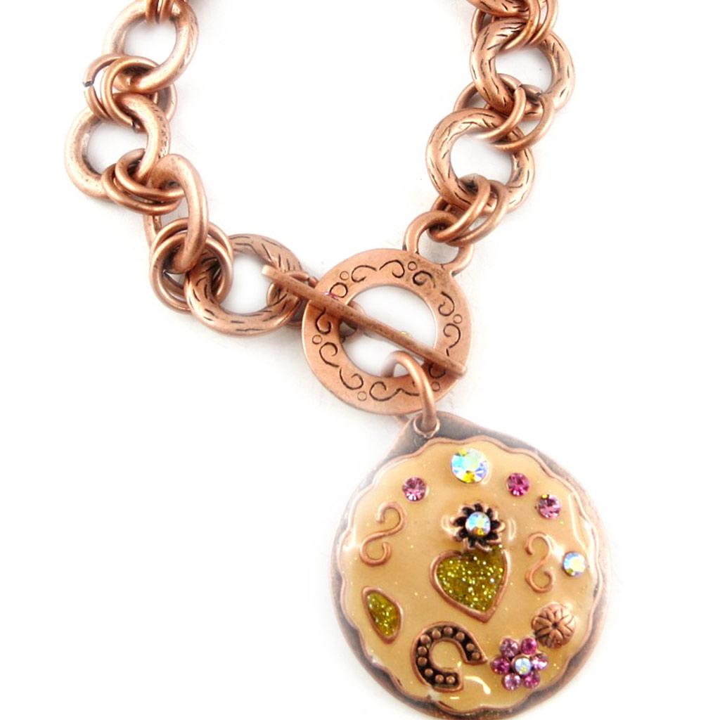 Les Trésors De Lily [E2435] — Дизайнерский браслет персиково-розового цвета «Токио»