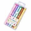 6Pcs/set Cute Candy Color Highlighters Pen Inks Creative Marker Stamp Fluorescent Pens School Supplies Office Stationery