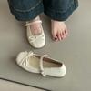 Модные универсальные повседневные туфли Мэри Джейн с ретро-бантом женские 2025 лето классические темпераментные балетки туфли с открытым верхом