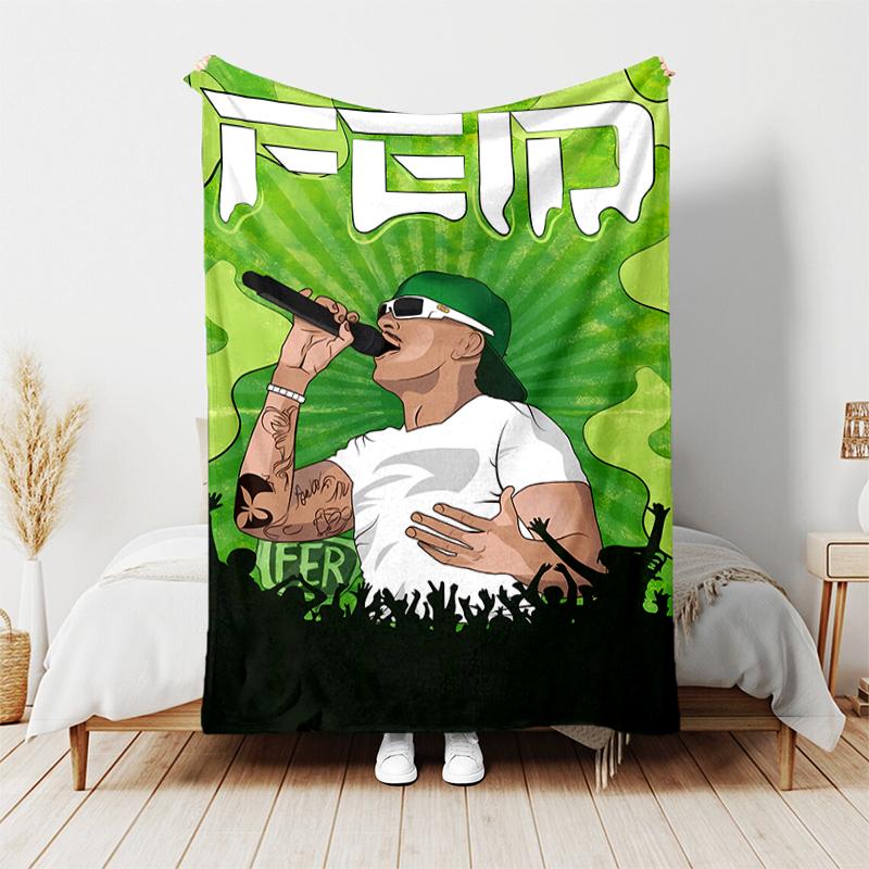 1pc Blanket Feid6 Print Design, Lightweight Blanket for Sofa, Bed- Soft &Warm, Gift for All Seasons like Christmas, Halloween