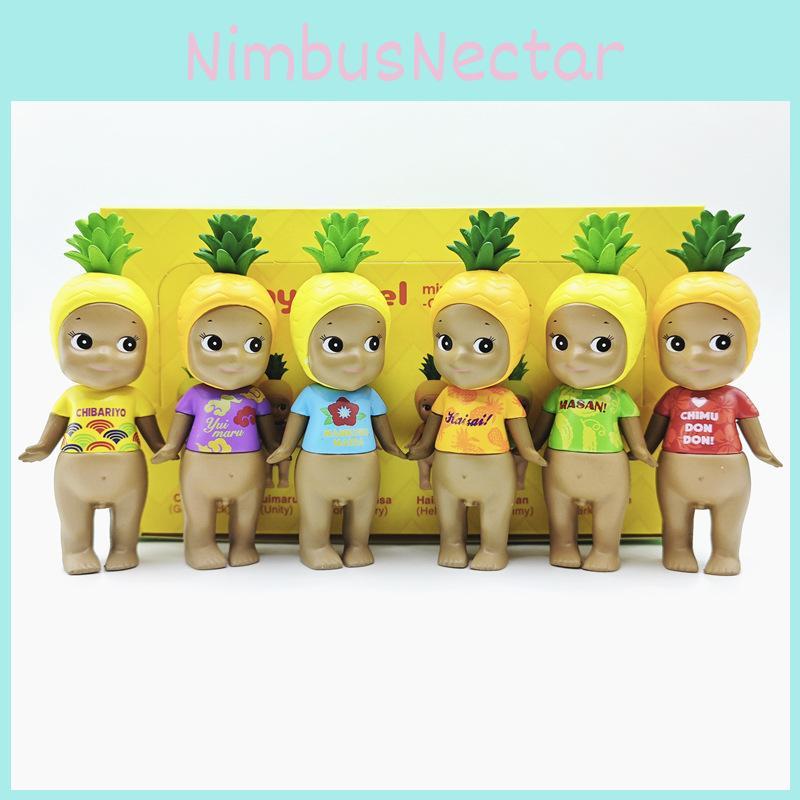 Милая кукла Черный Ангел с головой-ананасом, в наушниках и цветочной рубашке, модель-сюрприз в коробке для коллекционеров игрушек