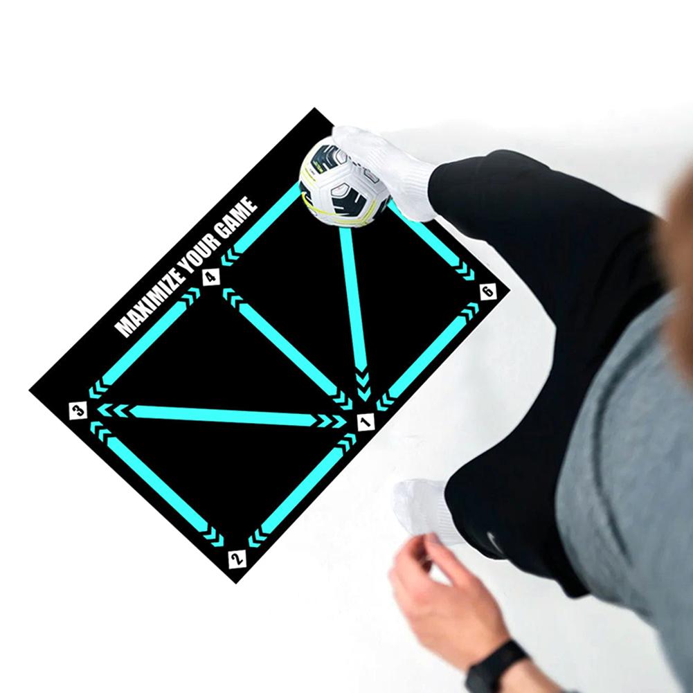 Футбольный тренировочный коврик нескользящий складной детский взрослый тренировочный коврик для ведения мяча противоскользящее ковровое покрытие напольные коврики футбольный спортивный инвентарь