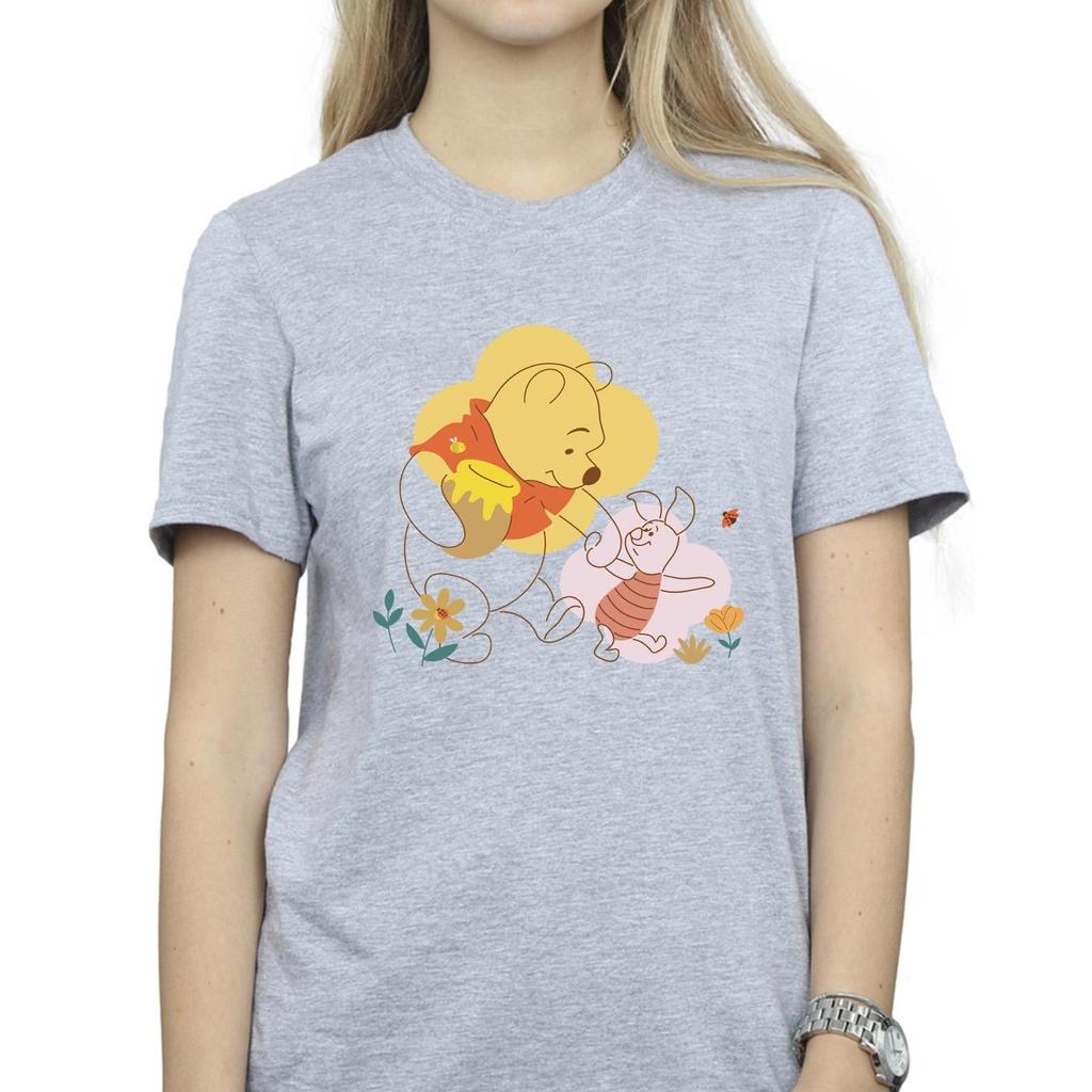 Disney Womens/Ladies Winnie The Pooh Piglet Cotton Boyfriend T-Shirt