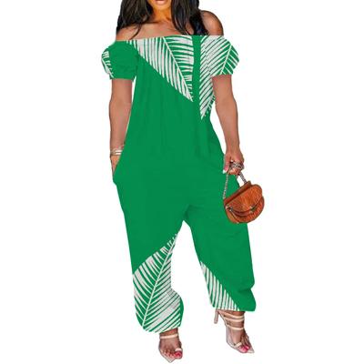 Женские повседневные эластичные однолинейные карманы на плечах больших размеров, комбинезоны с короткими рукавами и принтом, широкие шорты, комбинезоны (S-4XL)