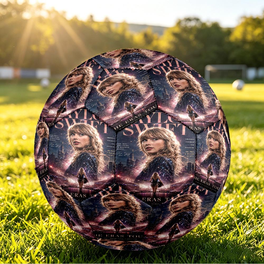 Taylor Swift Print Size 5 Soccer Ball Durable Shock?Absorbing Sports Ball For Training Match Outdoor Playing