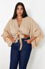 Women's Style Plus Size Blouse Mink Crinkle Beachwear Plus Size Blouse