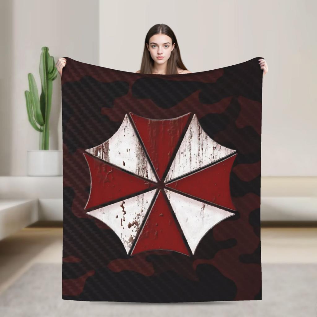 Resident Umbrella Corps Eviled Blanket Cover Fleece The Sinister Business Ultra-Soft Throw Blanket for Airplane Travel Bed Rug