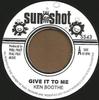 7inch Record KEN BOOTHE / I ROY - Give It To Me / Musical Air Raid SS43 Sun Shot 1971 UK Reggae, Ska & Dub