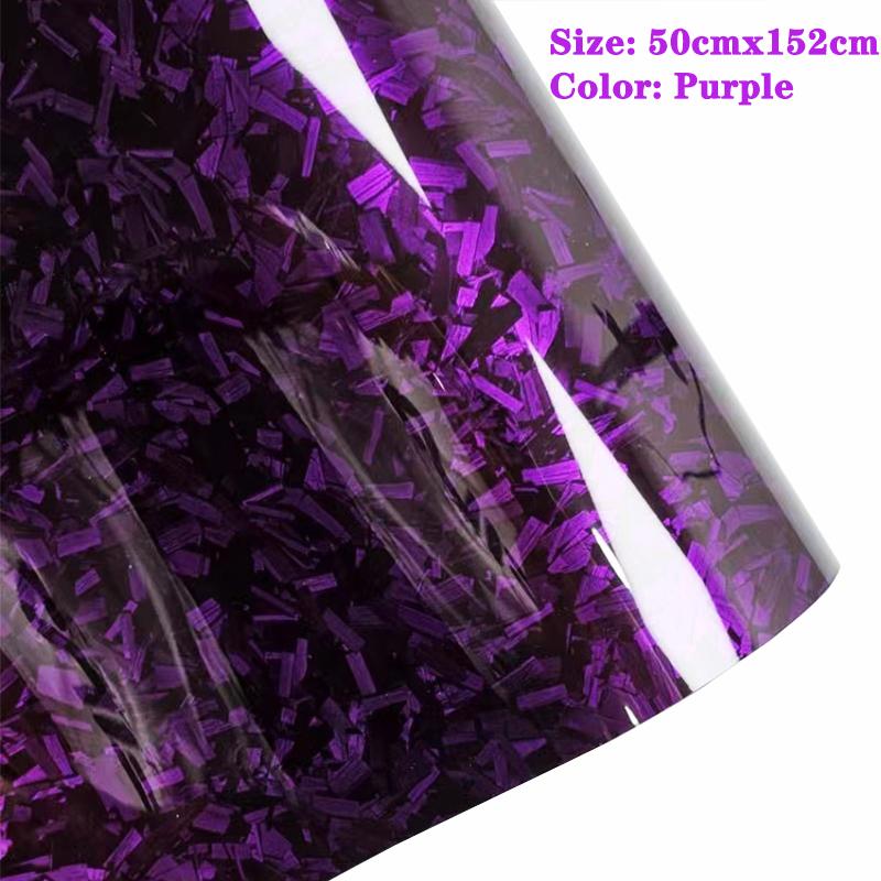 20/30/40/50cm*152cm Glossy Purple Crystal Forged Carbon Fiber Vinyl Film Motorcycle Stickers Decals Auto Accessories Wrap Foil
