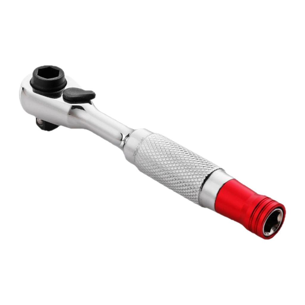 Quick Release Mini Ratchet Wrench 1/4 Inch Hex Socket Portable Hand Tool for Auto Service Center