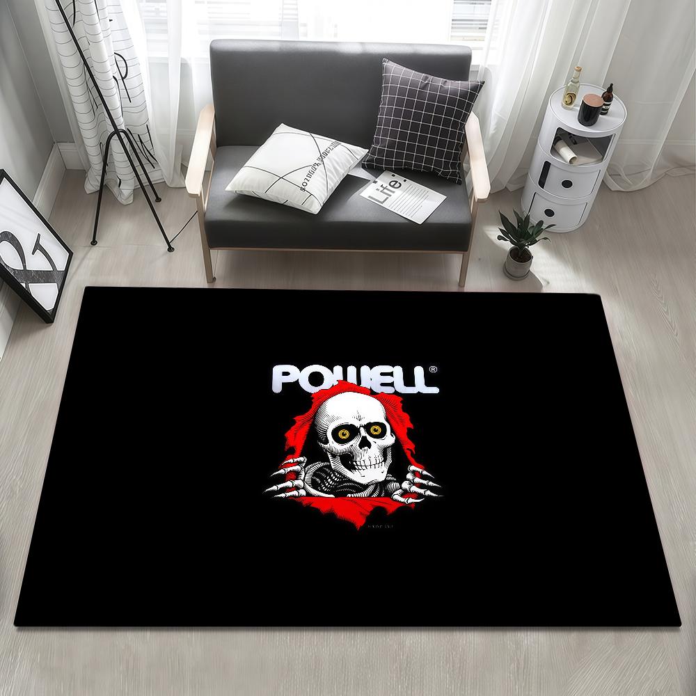 Door Skull Mat Skateboard Fashion Bedside Entrance Bath Floor Decoration P-Powell Corridor Door Mat Carpet Living Room Balcony