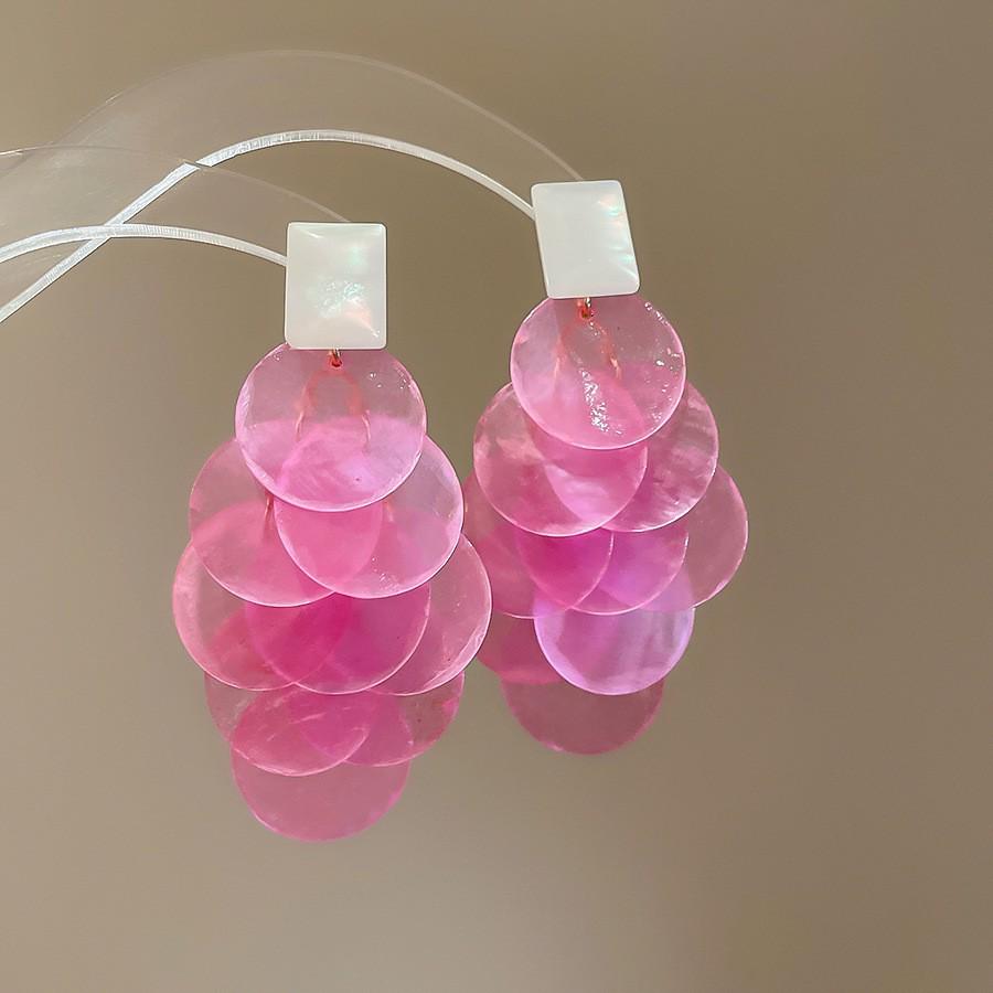 Серьги с кисточками в виде цветов из шифона "Серебряная игла", Милый стиль Мори, Дофаминовый тренд, Универсальные женские серьги