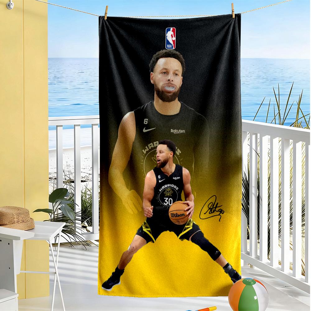 Steph Curry Star Game Out Beach Towel Super Soft & Absorbent Comfortable Lightweight Perfect for Traveling Yoga Camping and Swimming