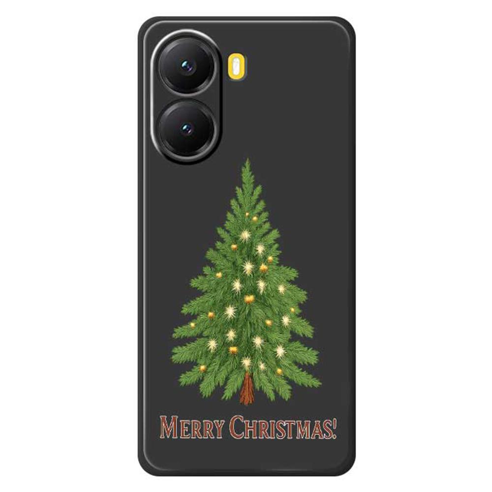 For Xiaomi Redmi Turbo 4 5G/Poco X7 Pro 5G Case Christmas Tree Pattern Printing Straight Edge TPU Phone Back Cover