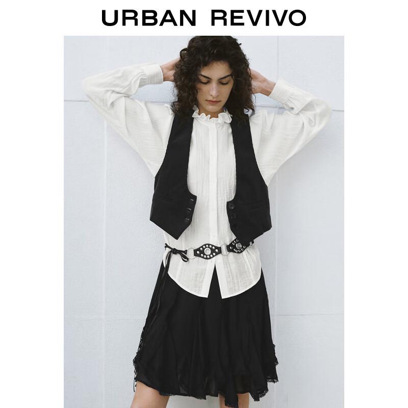 Женский ретро жилет с текстурой и U-образным вырезом