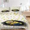 3Pcs Banana Minion Adventure Bedding Sets For All Sizes New 3D Printed Bed Cover Comforter Duvet Cover Pillowcase Bedroom Decoration