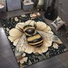 1 PC Retro Style Bees Flowers Print Carpet Modern Home Decor Area Rug Living Room Bedroom Bedside Sofa Aisle Corridor Floor Mat