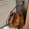 Ретро модный комплект простая сумка-ведро осень и зима новый нишевый тренд высокая ценность сумка на плечо