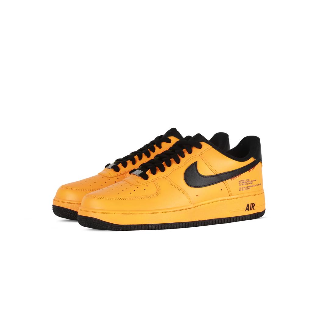 Nike Nike Air Force 1 Покрытие 'Восход' Амортизация Устойчивые к истиранию Низкие Скейтбордические кроссовки Унисекс Черный Желтый CW2288-001(Команда368-)