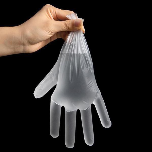 100Pcs/Box Gloves TPE Disposable Gloves Transparent Non-Slip Work Safety Food Grade Household Cleaning Gloves Disposable Gloves