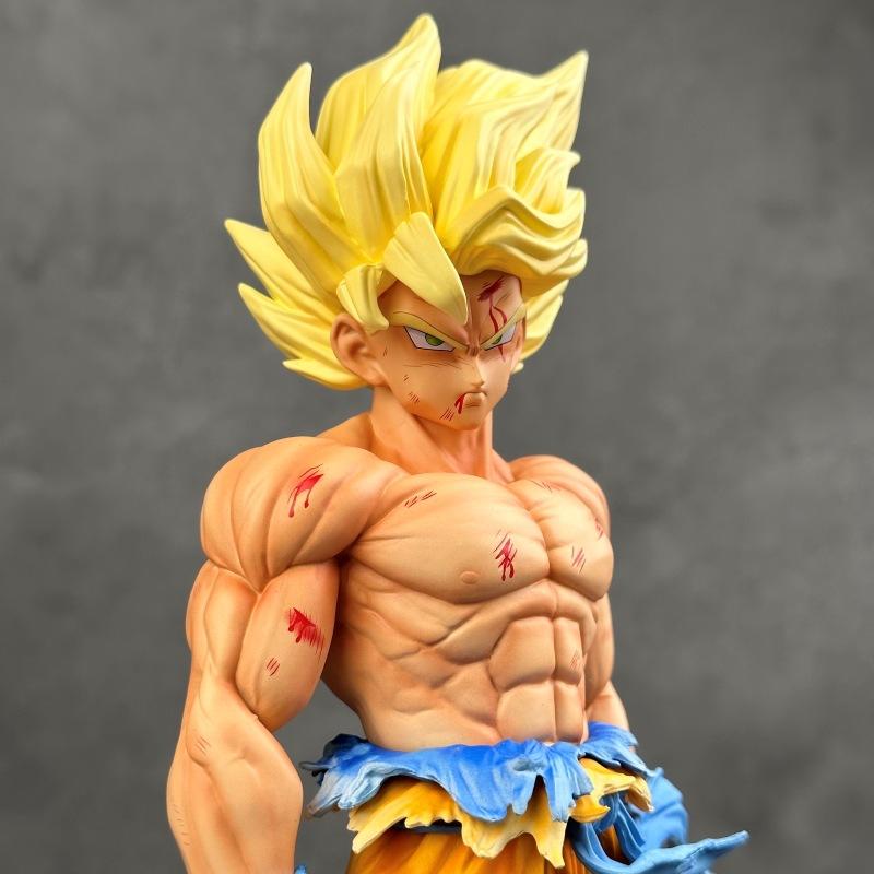 Сборная модель Son Goku из Dragon Ball Z, ПВХ, Режим Коллекции, Игрушка, Подарок, Ручная работа, Супер Сайян Гоку, Фигурка, Статуэтка, Настольное украшение