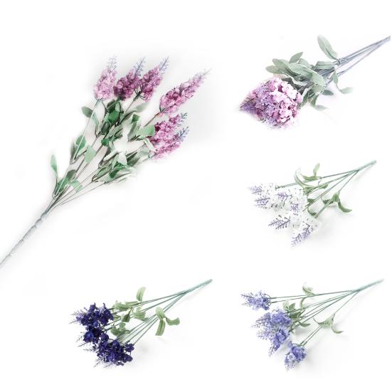 Искусственный цветок, прозрачная текстура, яркий цвет, пластиковое искусственное растение лаванды для использования в помещении